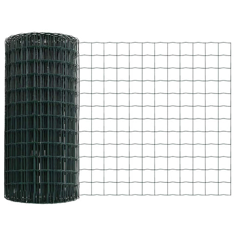 Vidaxl hek met paal groen 0,8 x 10 m staal