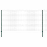 Vidaxl hek met paal groen 1,2 x 10 m staal