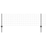 Vidaxl hek met paal grijs 0,6 x 25 m staal en pvc