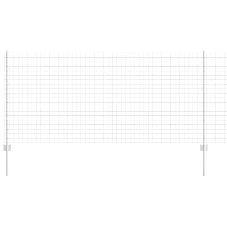 Vidaxl hek met paal zilver 1 x 10 m staal