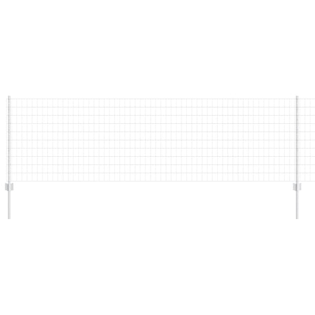 Vidaxl hek met paal zilver 0,8 x 10 m staal