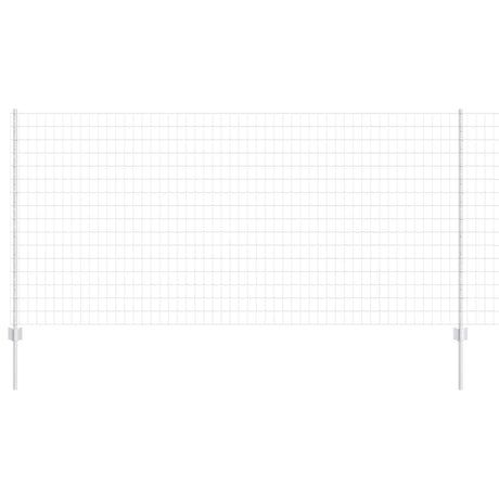 Vidaxl hek met paal zilver 1,2 x 10 m staal