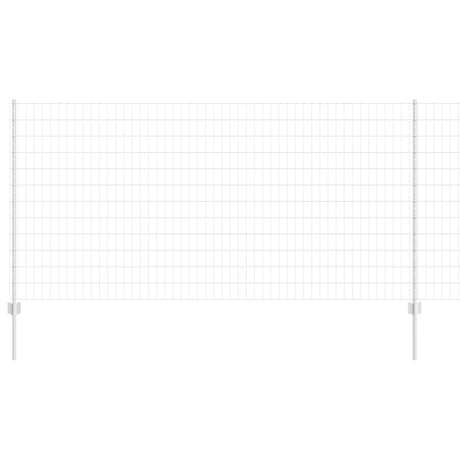 Vidaxl hek met paal zilver 1,2 x 10 m staal