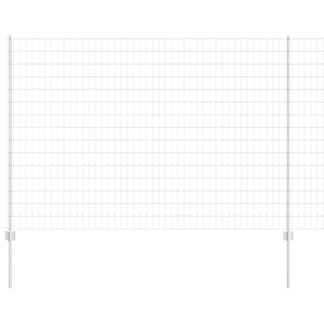 Vidaxl hek met paal zilver 1,6 x 10 m staal