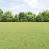 Vidaxl hek met paal zilver 0,4 x 10 m staal