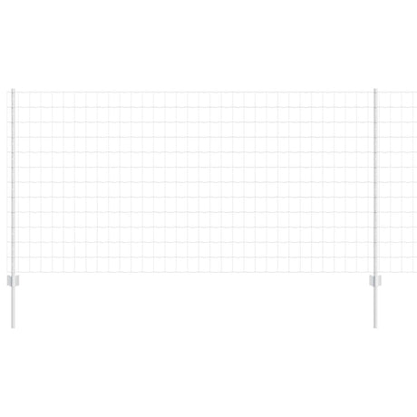 Vidaxl hek met paal zilver 1,2 x 10 m staal