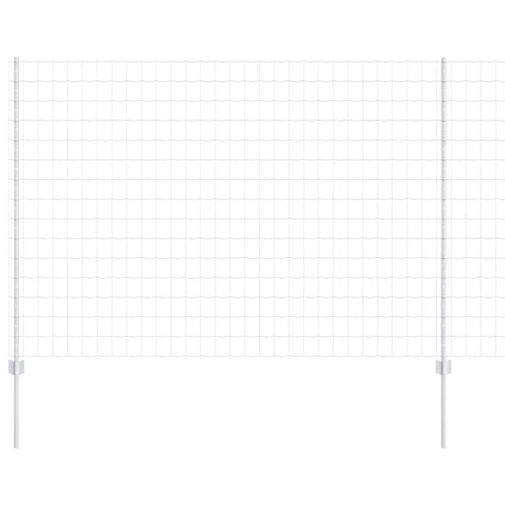 Vidaxl hek met paal zilver 1,6 x 10 m staal