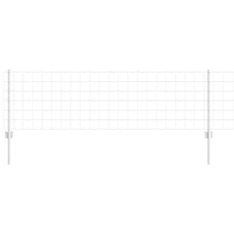 Vidaxl hek met paal zilver 0,6 x 10 m staal