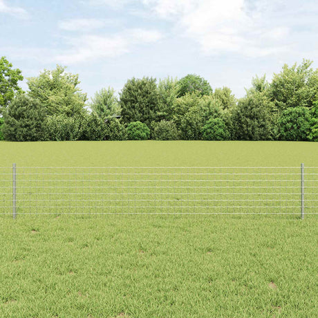Vidaxl hek met paal zilver 0,4 x 25 m staal