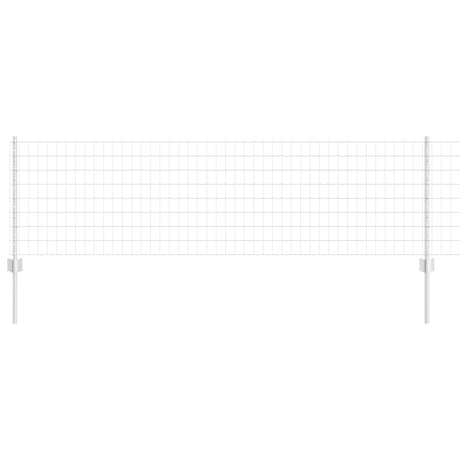 Vidaxl hek met paal zilver 0,6 x 25 m staal