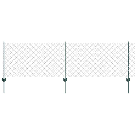 Vidaxl hek met paal groen 0,8 x 10 m staal en pvc