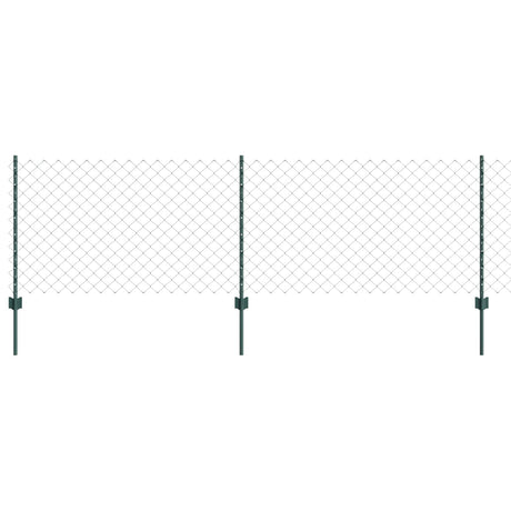 Vidaxl hek met paal groen 0,8 x 10 m staal en pvc