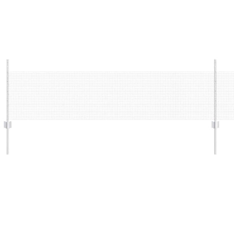 Vidaxl hek met paal zilver 0,5 x 10 m staal