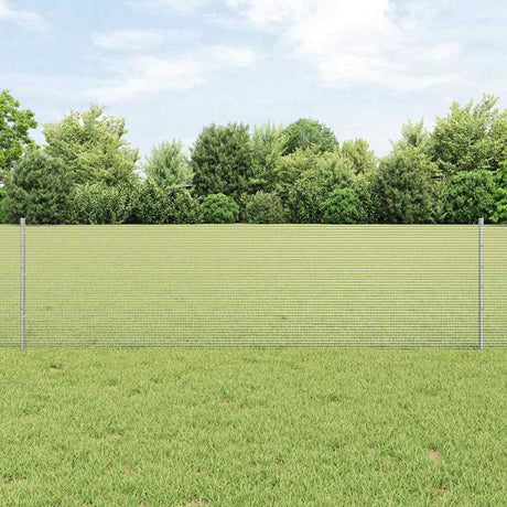 Vidaxl hek met paal zilver 0,6 x 10 m staal