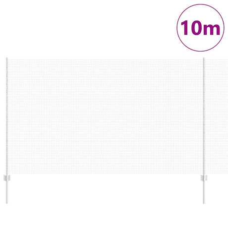 Vidaxl hek met paal zilver 1,4 x 10 m staal