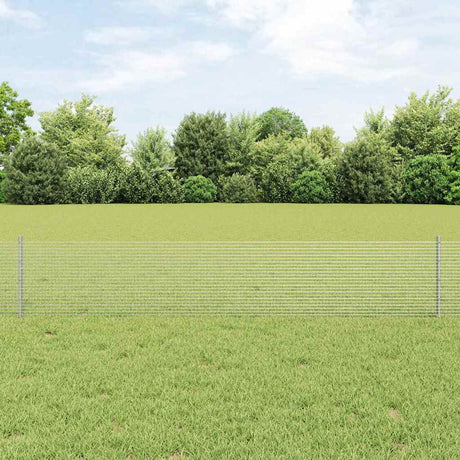 Vidaxl hek met paal zilver 0,4 x 25 m staal