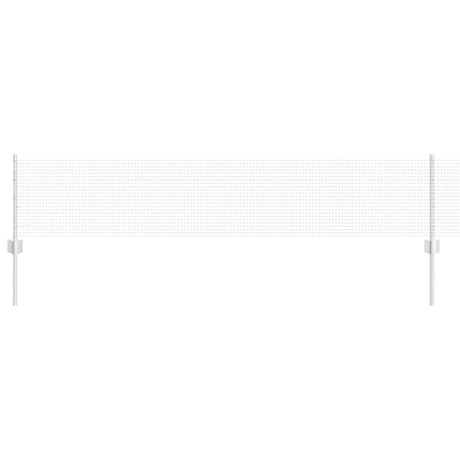 Vidaxl hek met paal zilver 0,4 x 25 m staal