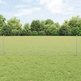 Vidaxl hek met paal zilver 0,6 x 25 m staal