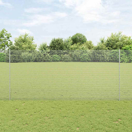 Vidaxl hek met paal zilver 1,4 x 25 m staal