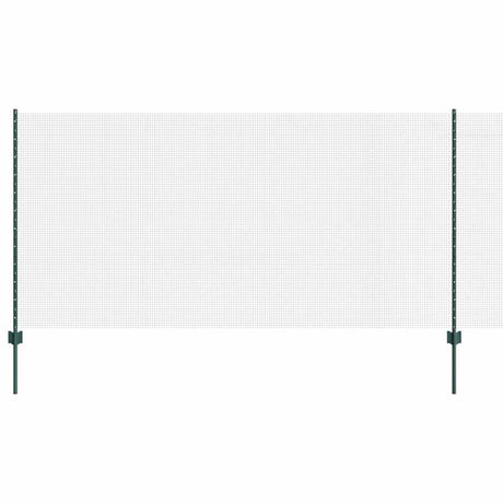 Vidaxl hek met paal groen 1,2 x 10 m staal en pvc