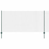 Vidaxl hek met paal groen 1,2 x 25 m staal en pvc