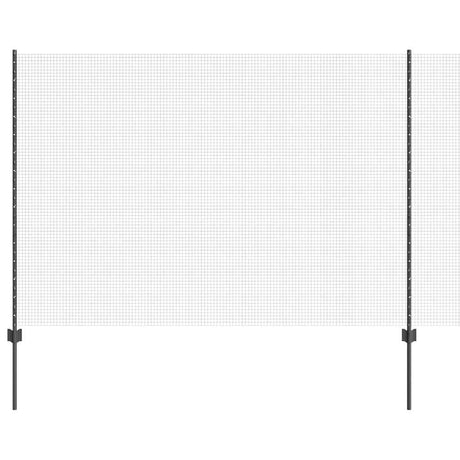 Vidaxl hek met paal grijs 1,5 x 10 m staal en pvc