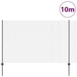 Vidaxl hek met paal grijs 1,5 x 10 m staal en pvc