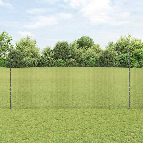 Vidaxl hek met paal grijs 1,5 x 25 m staal