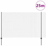 Vidaxl hek met paal grijs 1,6 x 25 m staal en pvc