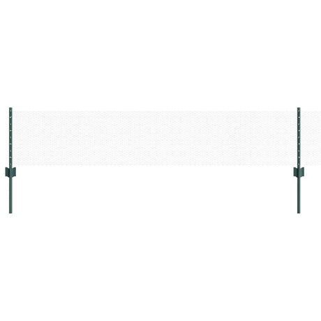 Vidaxl hek met paal groen 0,4 x 10 m staal en pvc
