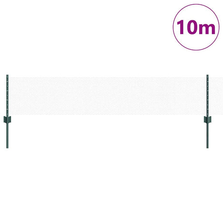 Vidaxl hek met paal groen 0,4 x 10 m staal en pvc