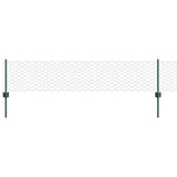 Vidaxl hek met paal groen 0,4 x 10 m staal en pvc