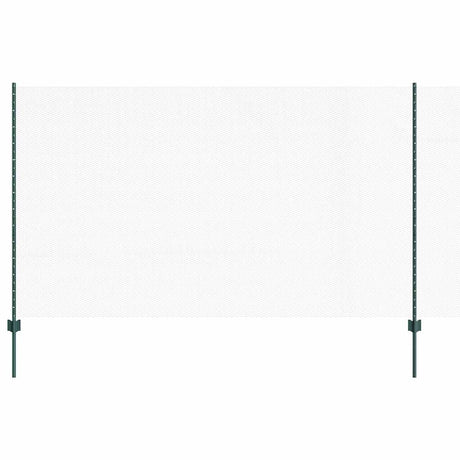 Vidaxl hek met paal groen 1,4 x 10 m staal en pvc