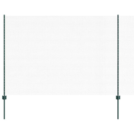 Vidaxl hek met paal groen 1,6 x 10 m staal en pvc