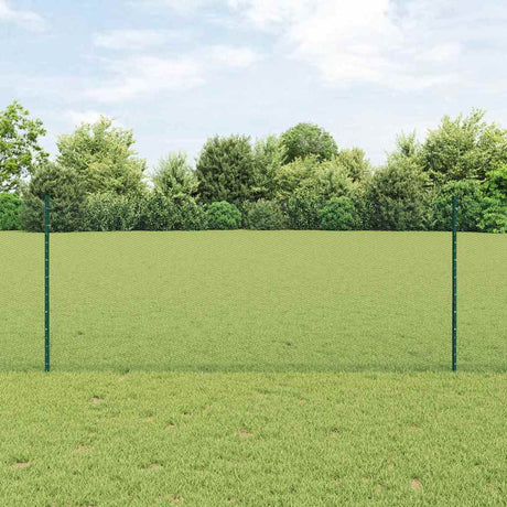 Vidaxl hek met paal groen 1 x 25 m staal