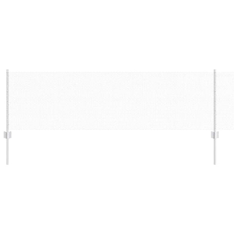 Vidaxl hek met paal zilver 0,6 x 10 m staal