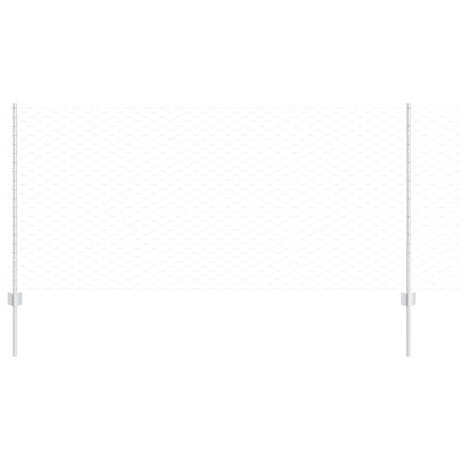 Vidaxl hek met paal zilver 1 x 10 m staal