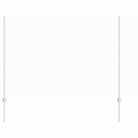 Vidaxl hek met paal zilver 1,5 x 25 m staal