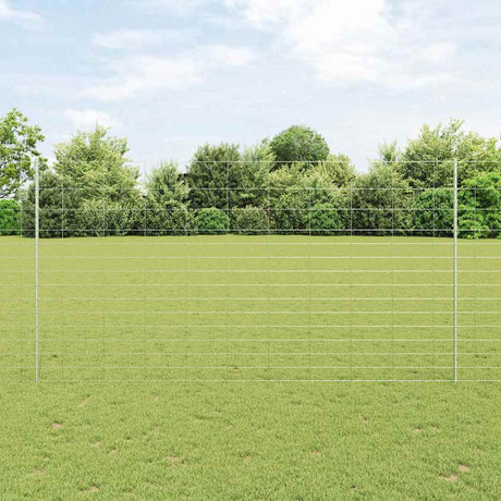 Vidaxl hek met paal zilver 1,6 x 25 m staal