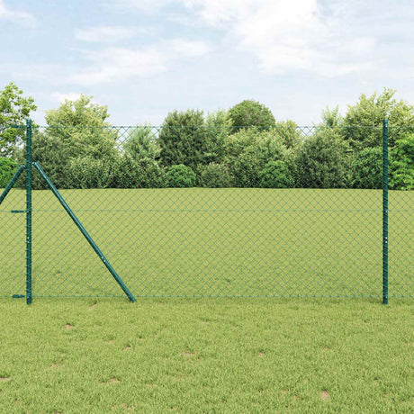 Vidaxl kettenschakelhek groen 10 x 1,5 m staal