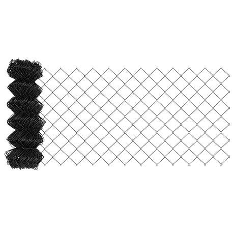 Vidaxl kettenschakelhek grijs 10 x 0,8 m staal