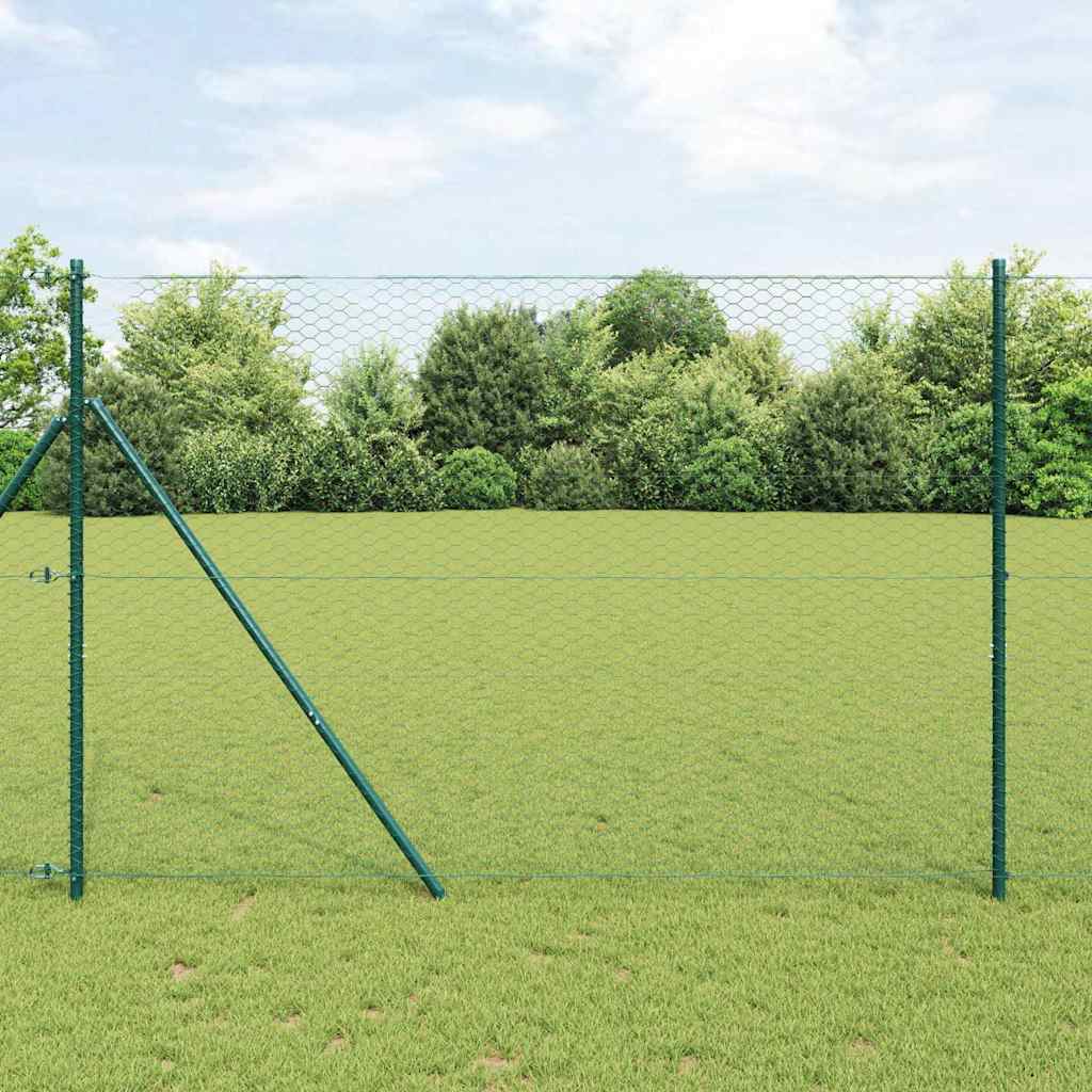 Vidaxl hexagon hek groen 1,6 x 100 m pvc