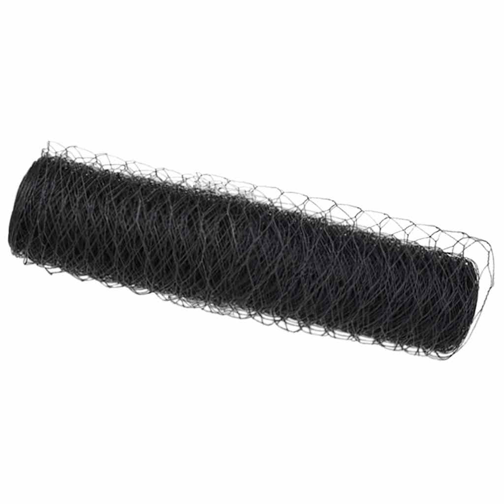 Vidaxl hexagon hek grijs 0,8 x 100 m pvc