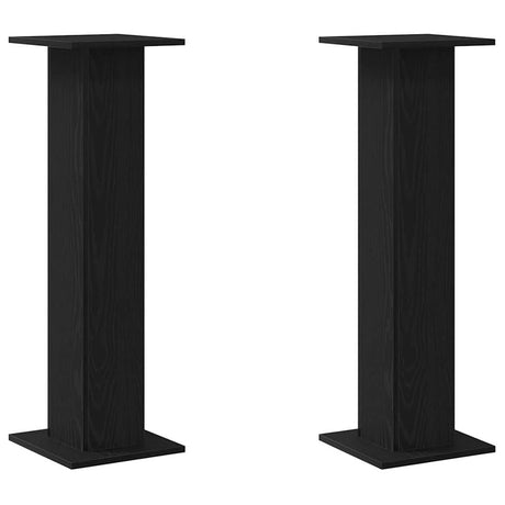 Vidaxl plantenstandaard 2 pcs zwart eiken 30 x 30 x 95 cm bewerkt hout