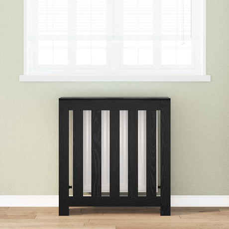 Vidaxl radiatorafdekking zwart eiken 78 x 20 x 82 cm bewerkt hout