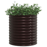 Vidaxl verhoogd bed bruin 80 x 80 x 81 cm staal