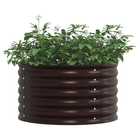 Vidaxl verhoogd bed bruin 80 x 80 x 44 cm staal