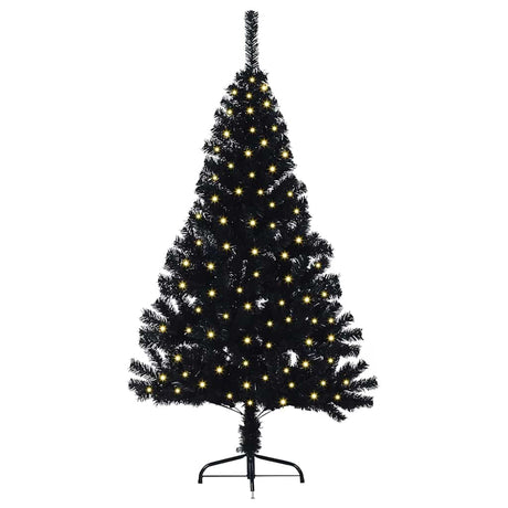 Vidaxl kunstmatig voorverlicht kerstboom met 150 led zwart 120 cm pvc