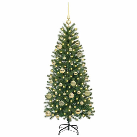 Vidaxl kunstkerstboom met 150 led met standaard groen 150 cm pe en pvc