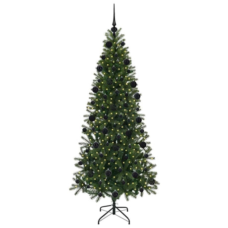 Vidaxl kunstkerstboom met 300 led met standaard groen 210 cm pe en pvc